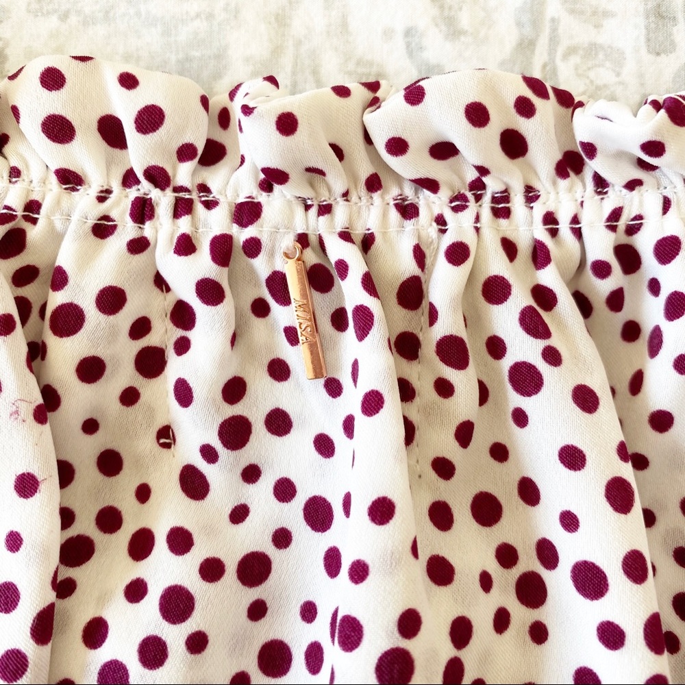 MISA Los Angeles Nehda Dress White Purple Dots NWT - Picture 9 of 10